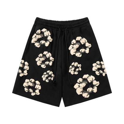 Printed camouflage shorts