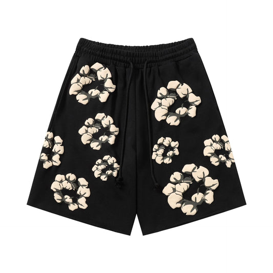 Printed camouflage shorts