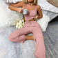 Suspender Trousers Set Thin Pajamas Can Be Worn As Home Clothes