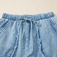 Myosotis Frayed Edge Casual Denim Shorts