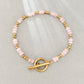 Dainty Gemstone & Gold Bead Bracelet