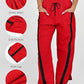 Retro Contrast Side Stripe Wide Leg Track Pants