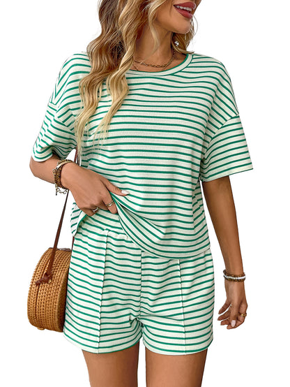Stripe Crewneck Lounge Set