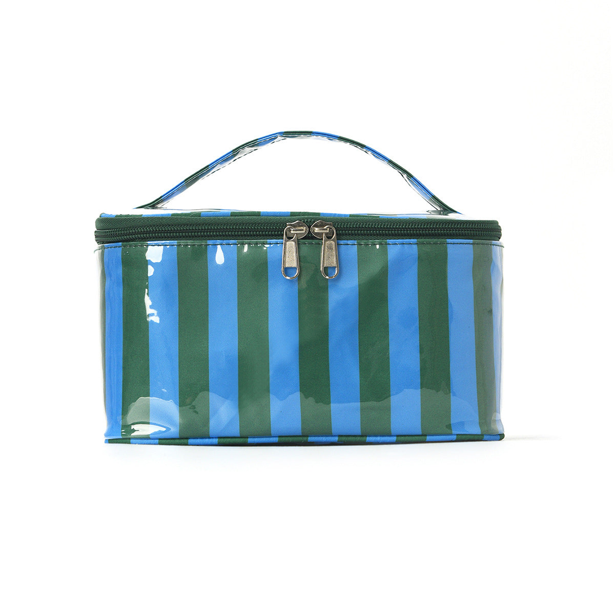 Candy Stripe PVC Cosmetic Bag