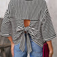 Striped Back Bow Tie T-Shirt