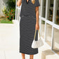 Maritime Stripe Polo and Maxi Skirt Co-Ord Set