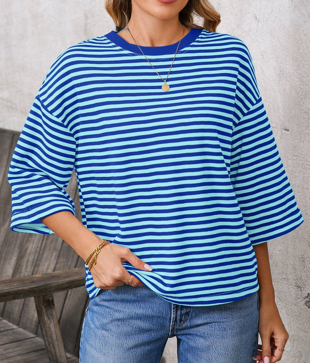 Striped Back Bow Tie T-Shirt