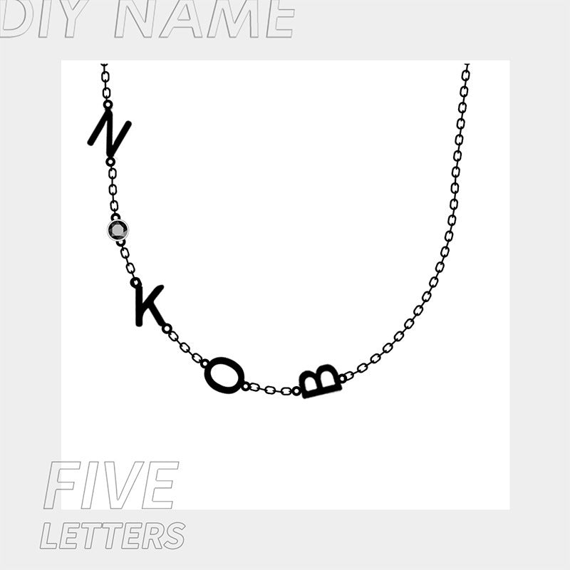 Customized December Birthstone Clavicle Necklace