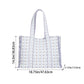 Large Capacity Ruffle Trim Quilted Puffer Tote