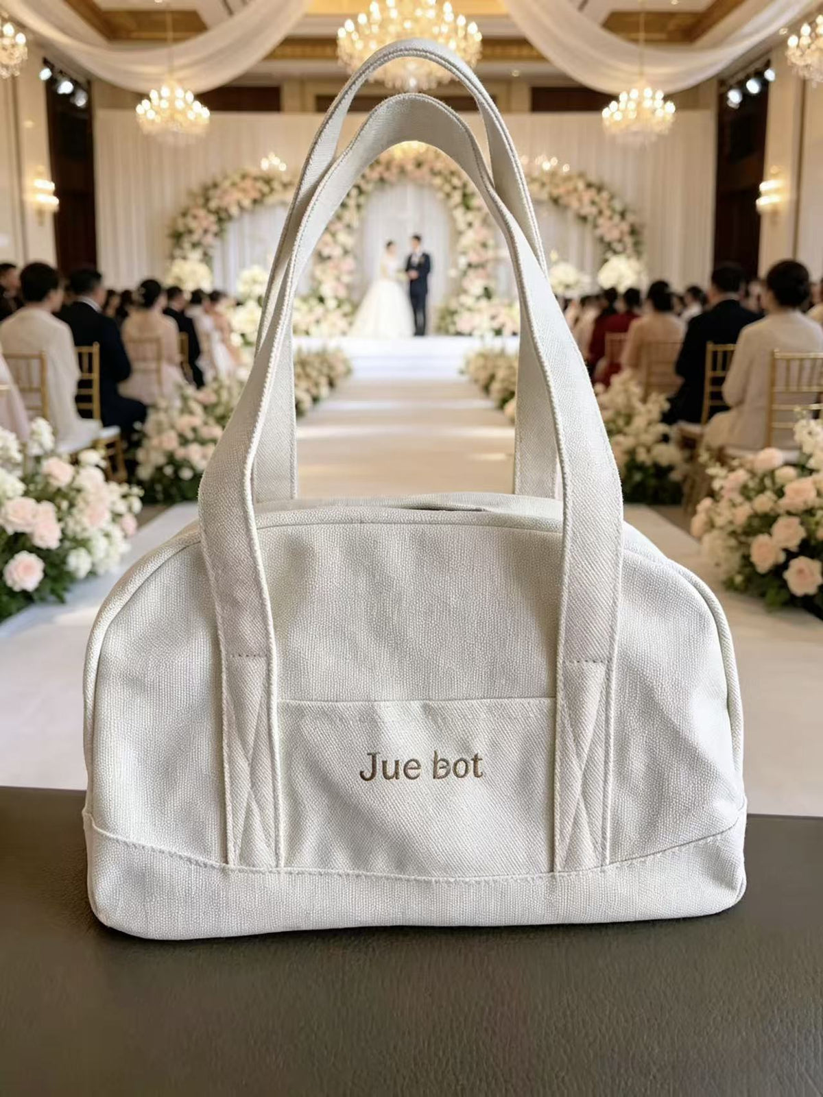 Personalized Embroidered Monogram Canvas Tote