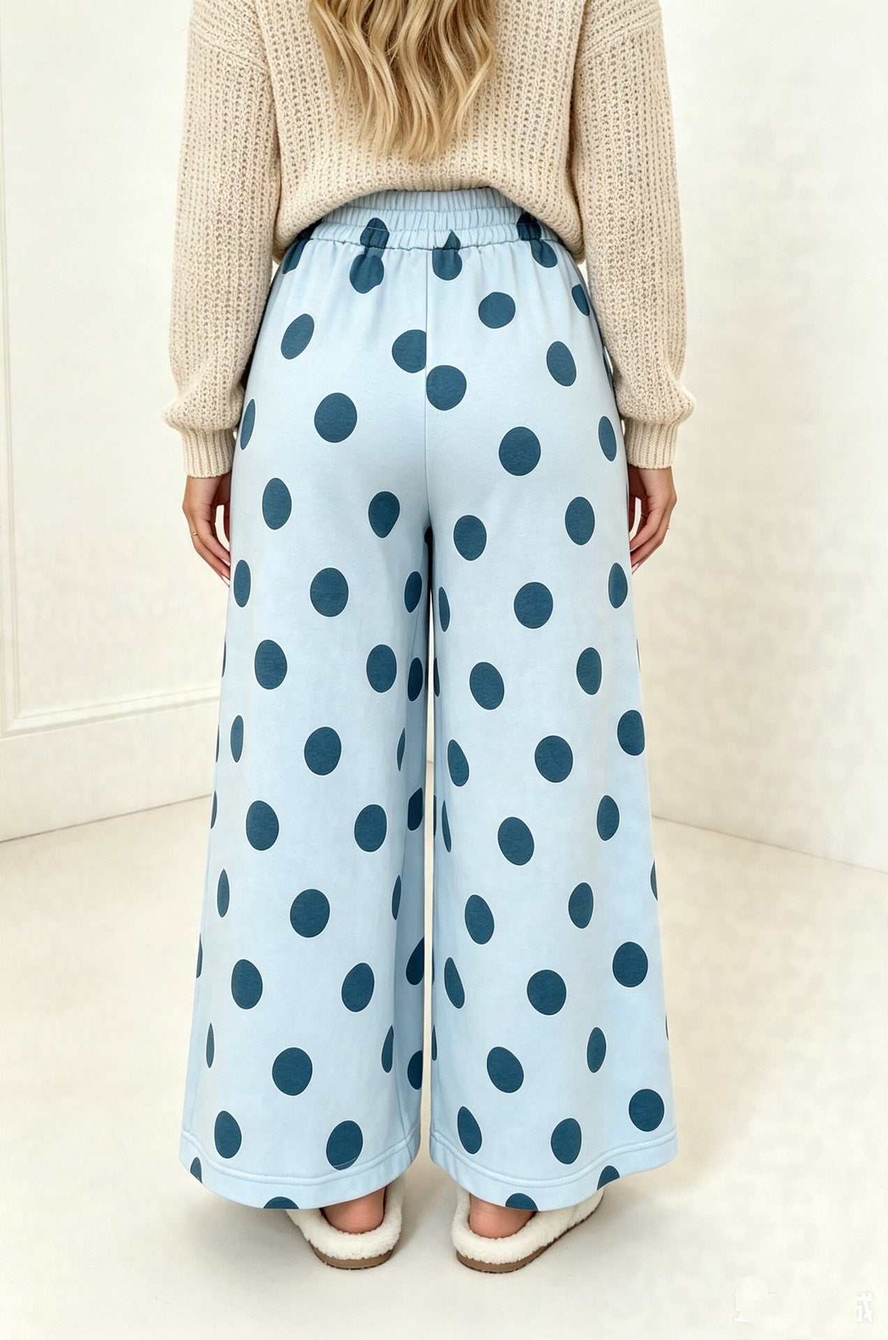Polka Dot Wide Leg Pants