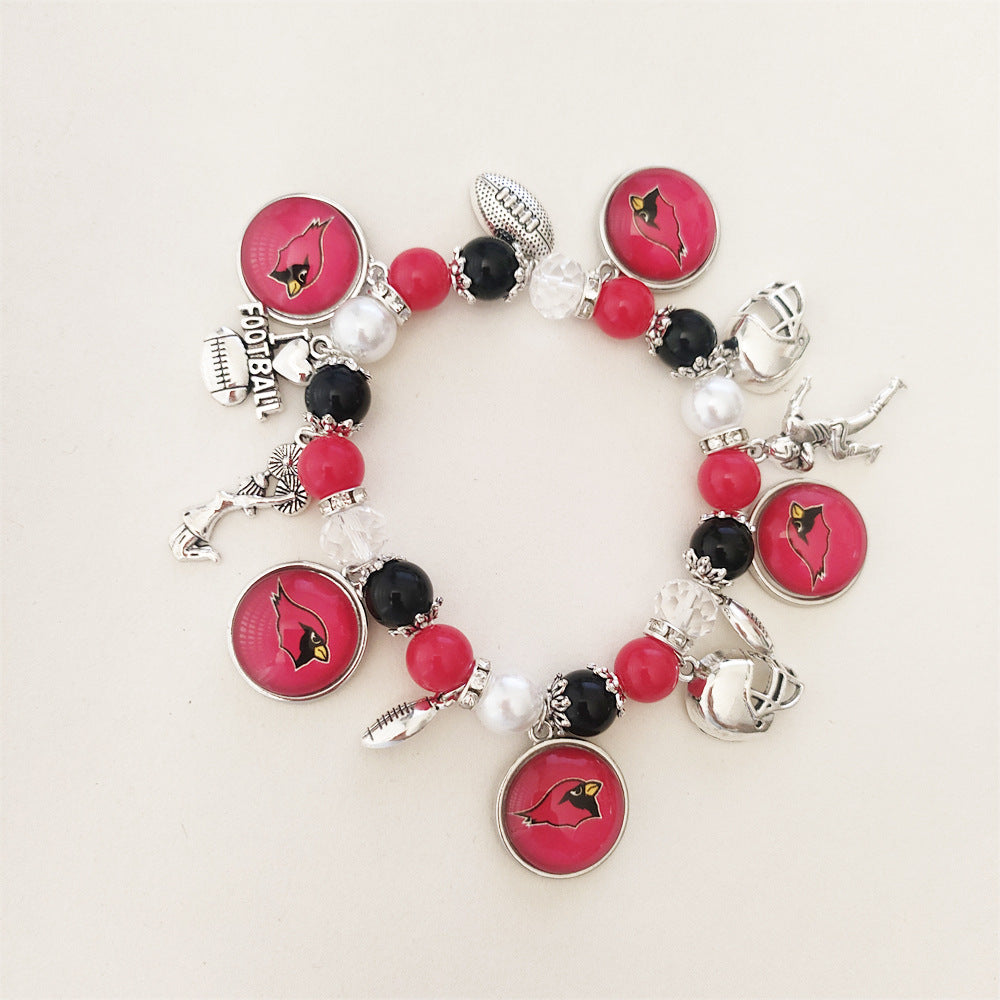Game Day Team Charm Bead Bracelet Collection