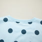 Trim Polka Dot Print Tank Split Mini Skort 2pcs Set
