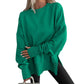 Side-slit Panelled Crew-neck Sweatshirt