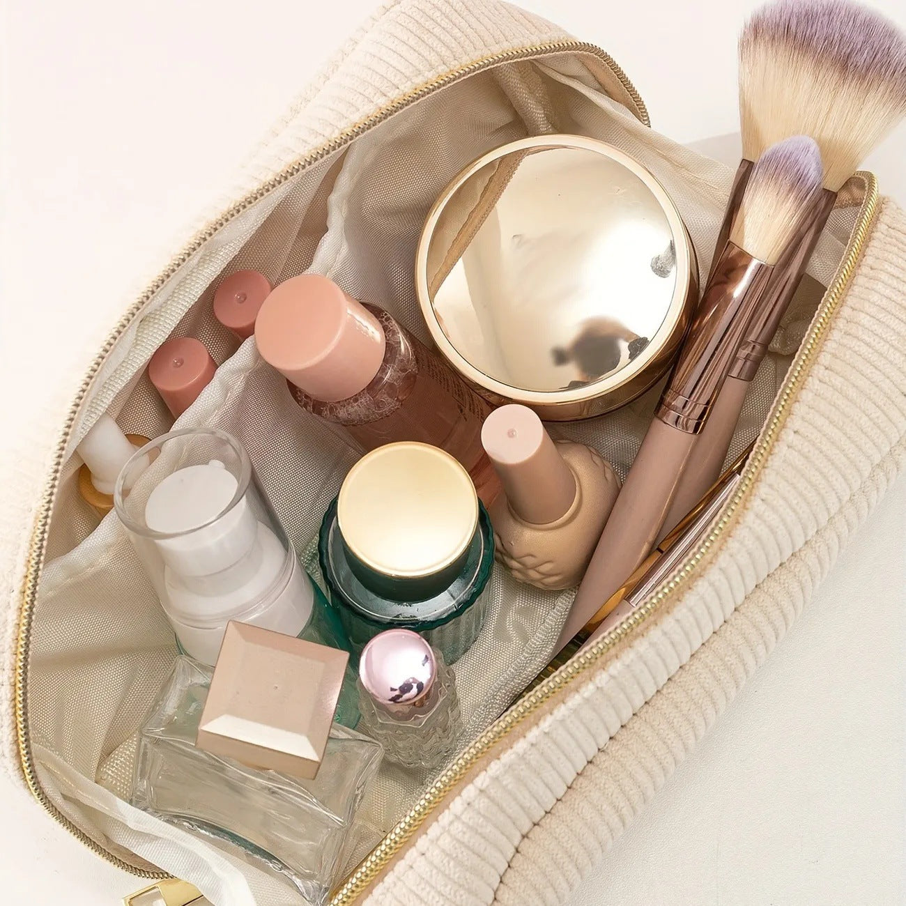 Personalized Hand-Embroidered Cosmetic Bag