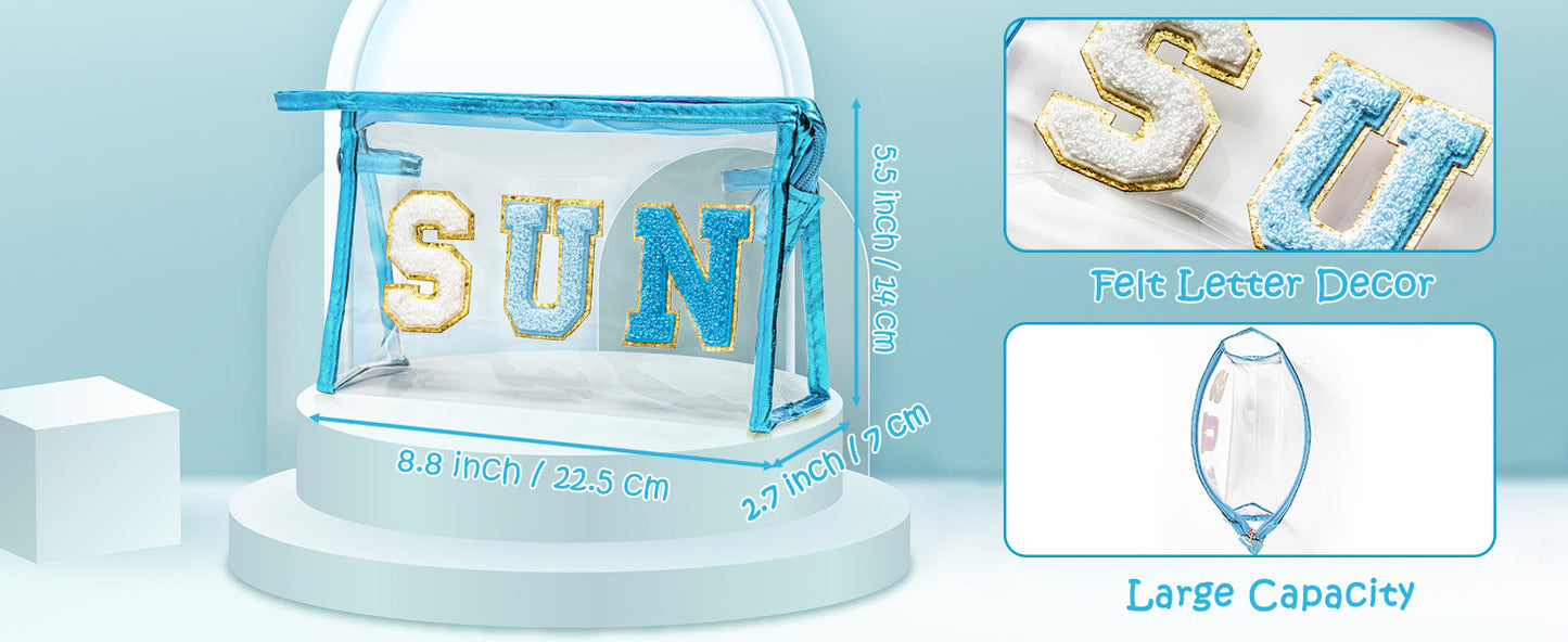 Clear PVC Patch Makeup Bag