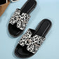 Leopard H Upper Flat Fashion Slippers