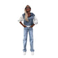 Cowboy Patchwork Hoodie for Women
