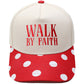 "Walk by Faith" Embroidered Retro Color-Block Trucker Hat