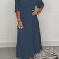 Solid Embroidered Maxi Dress
