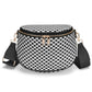 Trendy Woven Checkered Crossbody Bum Bag for Women