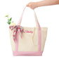 Custom Name Gingham Trimmed Tote