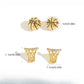 14K Gold Stud Earrings with Sporty Elements