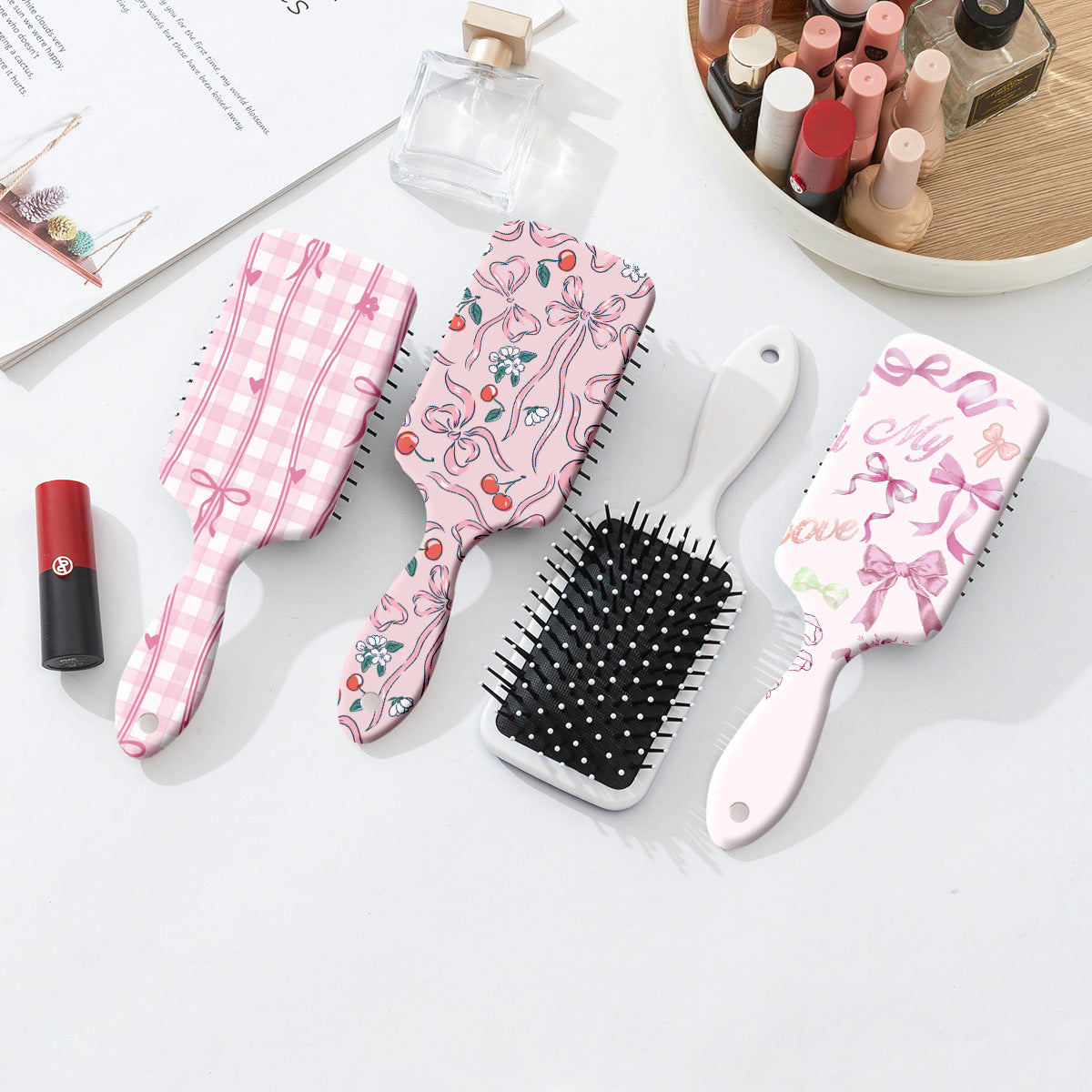 Bow Print Anti-Static Air Cushion Comb（moq 3)