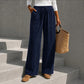 Women's High-Waisted Corduroy Wide-Leg Pants