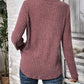 Ribbed Brushed Lace Long-sleeve Top