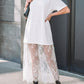 Floral Patchwork Short Sleeve T Shirt Loose Maxi Dress
