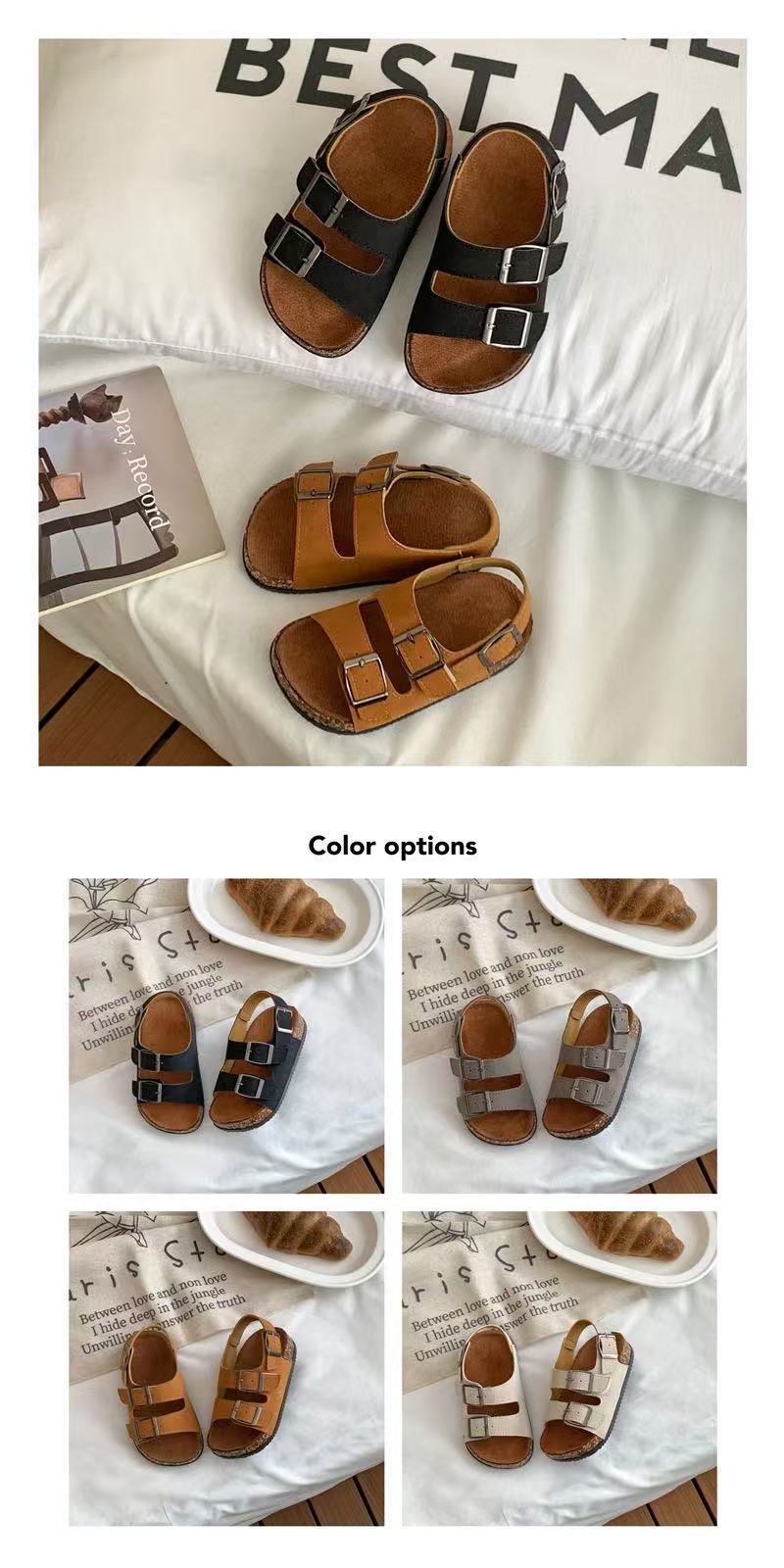 Double Buckle Kids Sandals