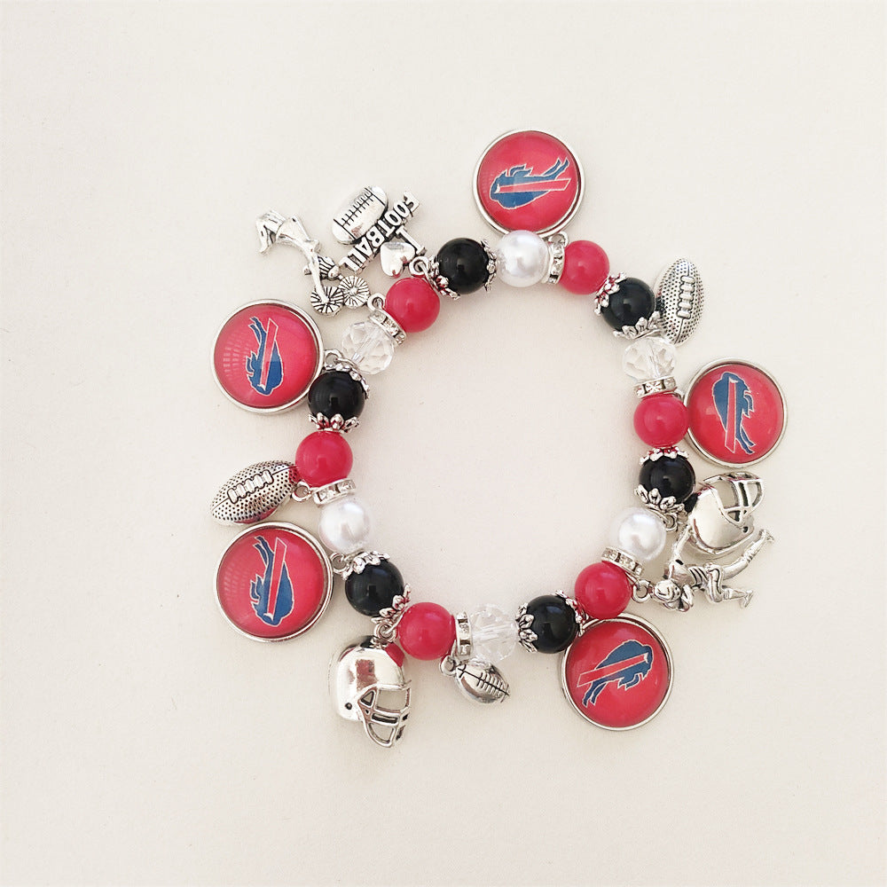 Game Day Team Charm Bead Bracelet Collection