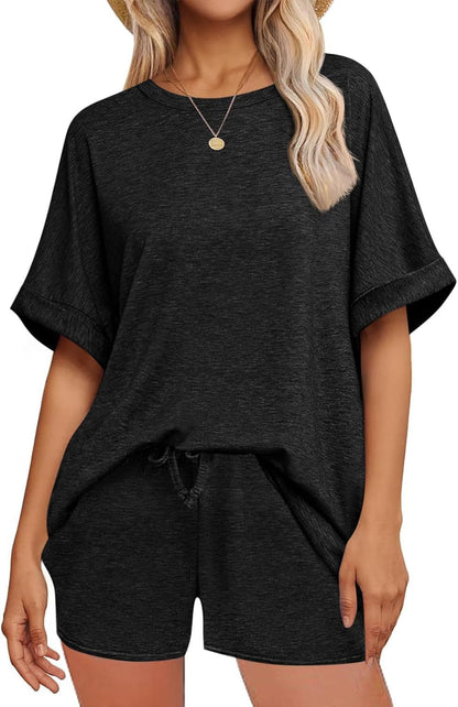Laid-back Short Sleeve Boxy T-shirt & Short Casual Set