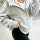 The Olivia Polka Dot Zip-Up