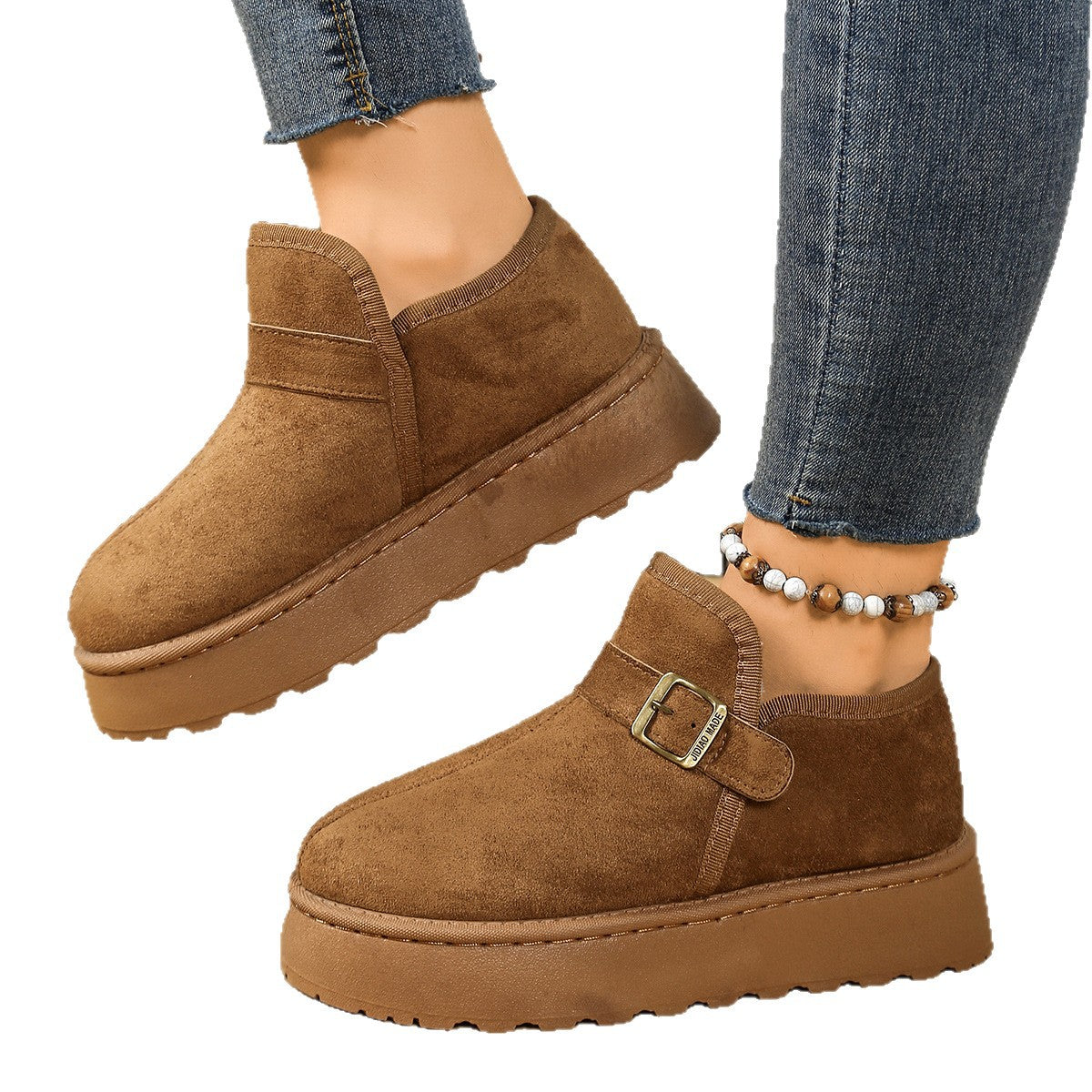 Round Toe Platform Cozy Winter Boots