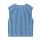 Sleeveless Button Knitted Top