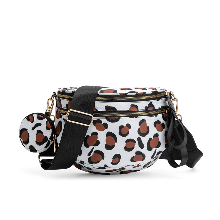 Nylon Crossbody Bags Bum Bag with Detachable Coin Pouch
