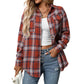 Loose Plaid Pocket Shirt for Women