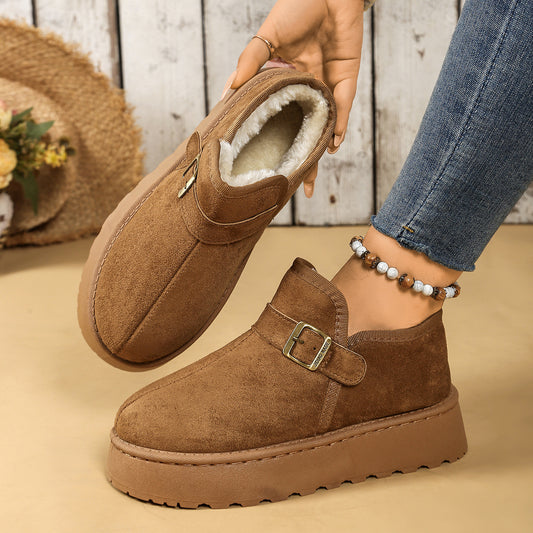 Round Toe Platform Cozy Winter Boots