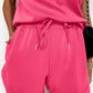 Quarter Zip Sleeveless Top Drawstring Shorts Casual 2pcs Outfit