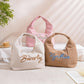 Personalized Corduroy Hobo Shoulder Bag Custom Name Embroidery Tote