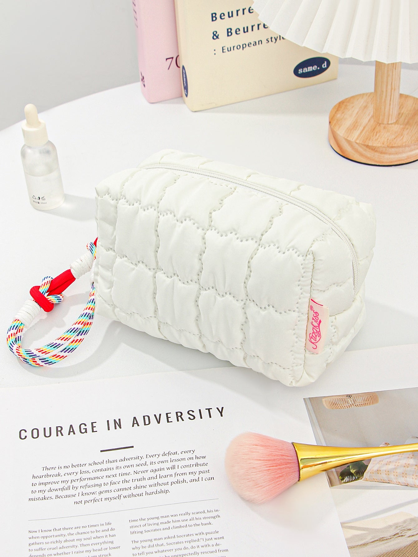 Mini Macaron Colored Cosmetics Organizer Bag