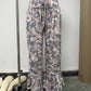 Camo Print Wide Leg Casual Pants