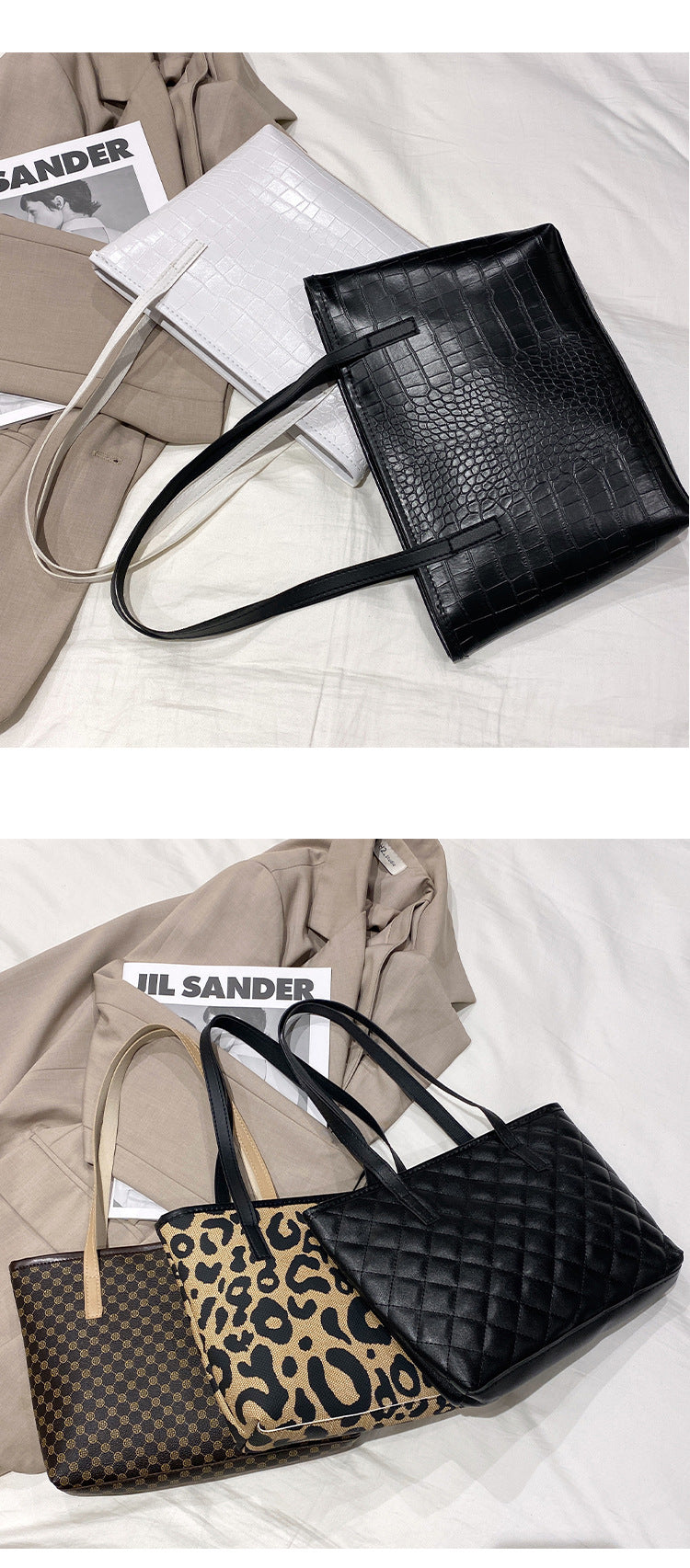 Quilted PU Leather Shoulder Bag