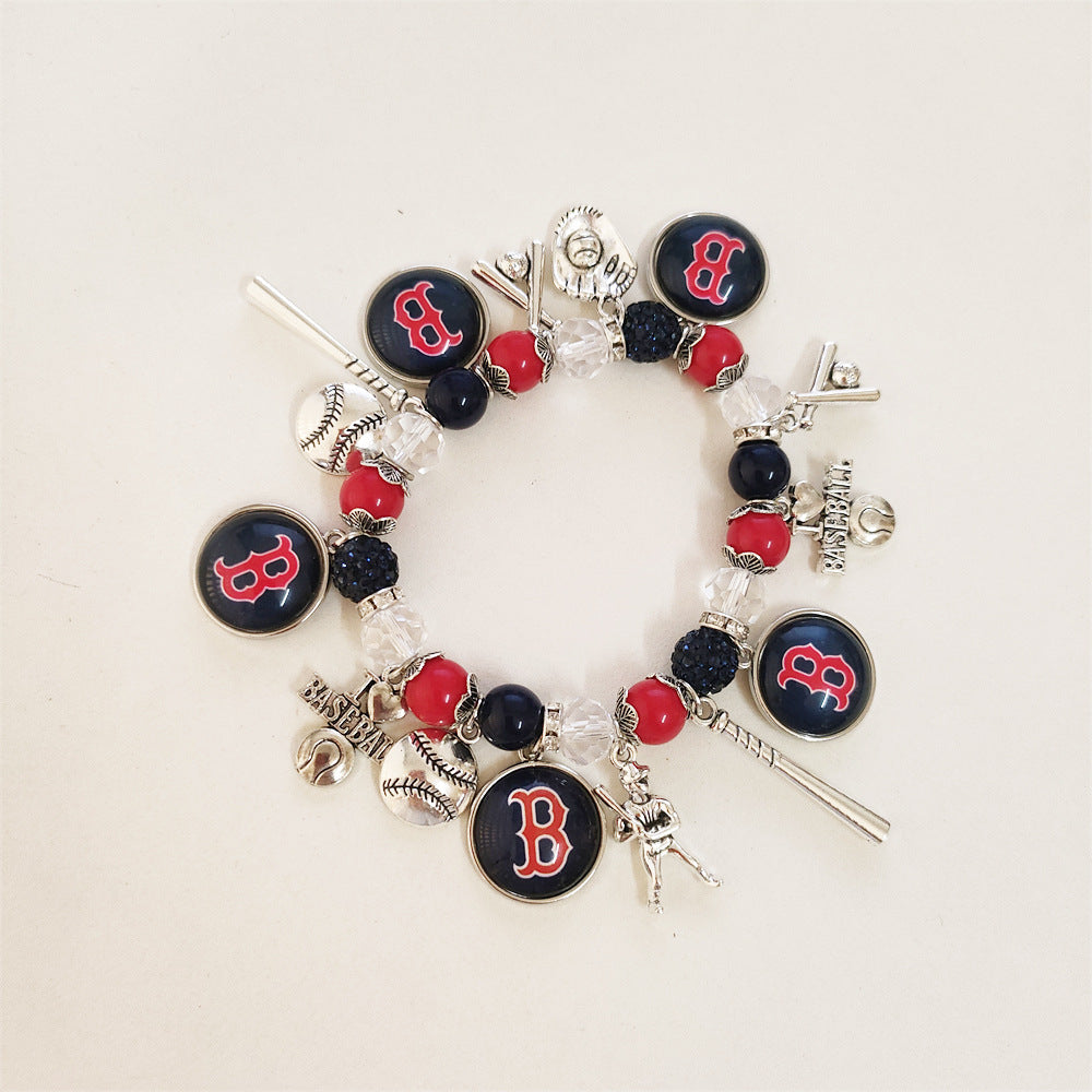 Game Day Team Charm Bead Bracelet Collection