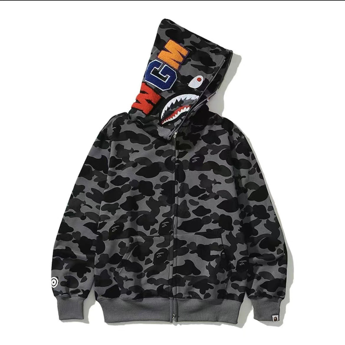 Fleece Hoodie Multi-color Ape Head Coat