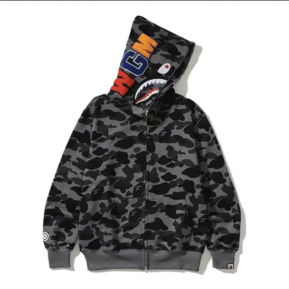 Fleece Hoodie Multi-color Ape Head Coat