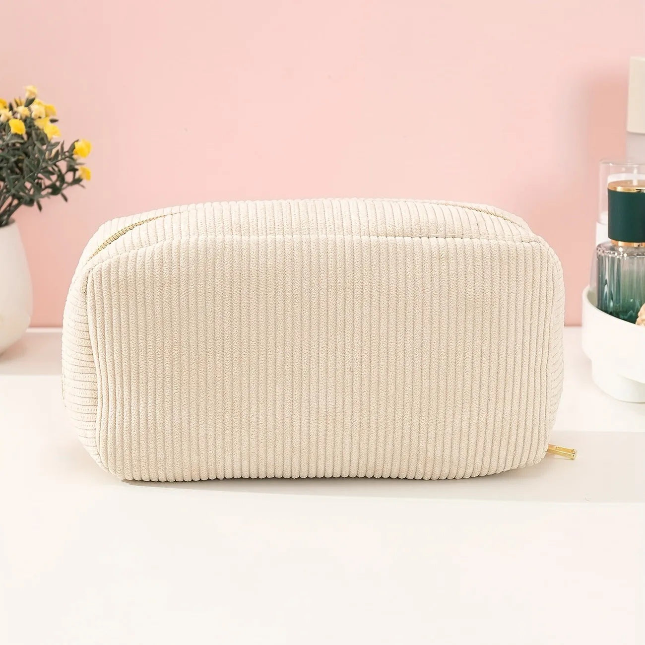 Personalized Hand-Embroidered Cosmetic Bag