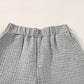 Textured Top and Wide-leg Pants Set